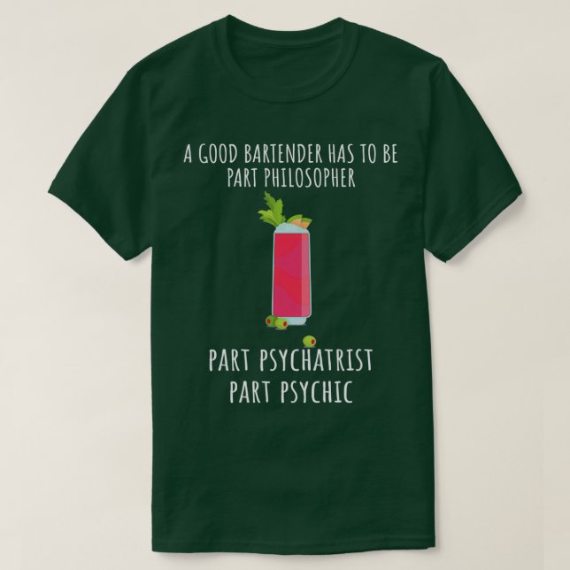 Camiseta Bartender Funny Dice 15 (Diseño del anverso)