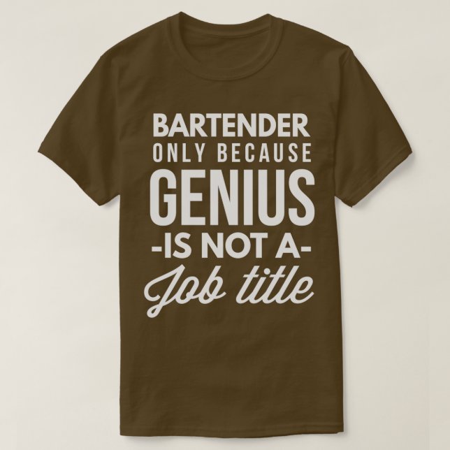 Camiseta Bartender Genius (Diseño del anverso)