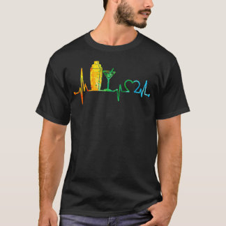 CAMISETA BARTENDER HEARTBEAT WATERCOLOR