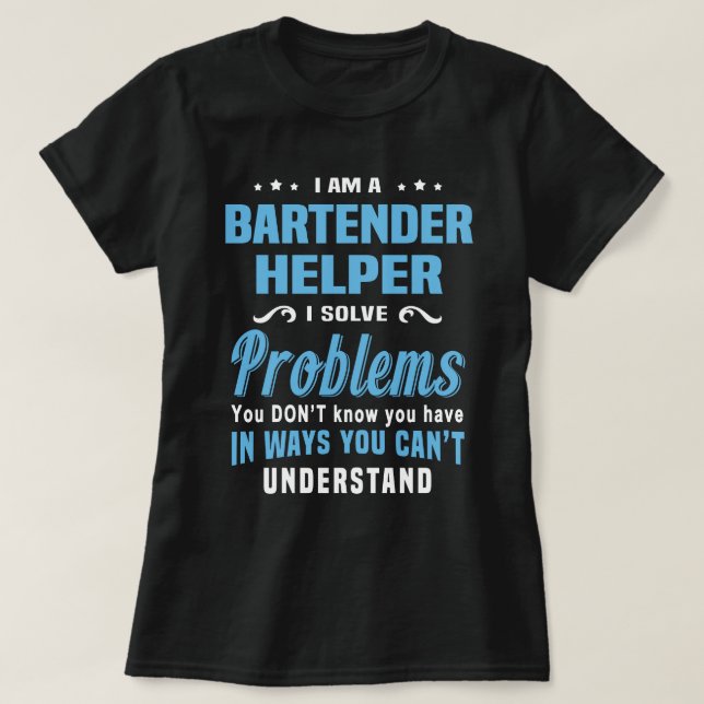 Camiseta Bartender Helper (Diseño del anverso)