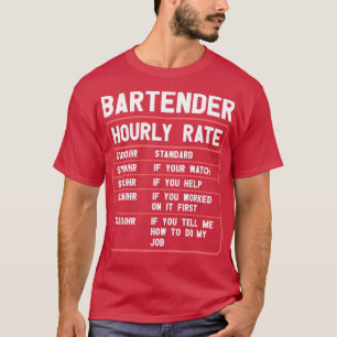 Camiseta Bartender hourly rate