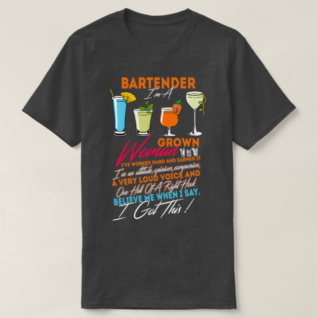 Camiseta Bartender Im A Grove Woman (Diseño del anverso)