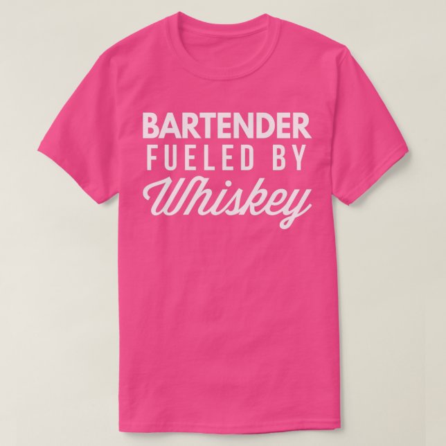 Camiseta Bartender impulsado por Whiskey (Diseño del anverso)