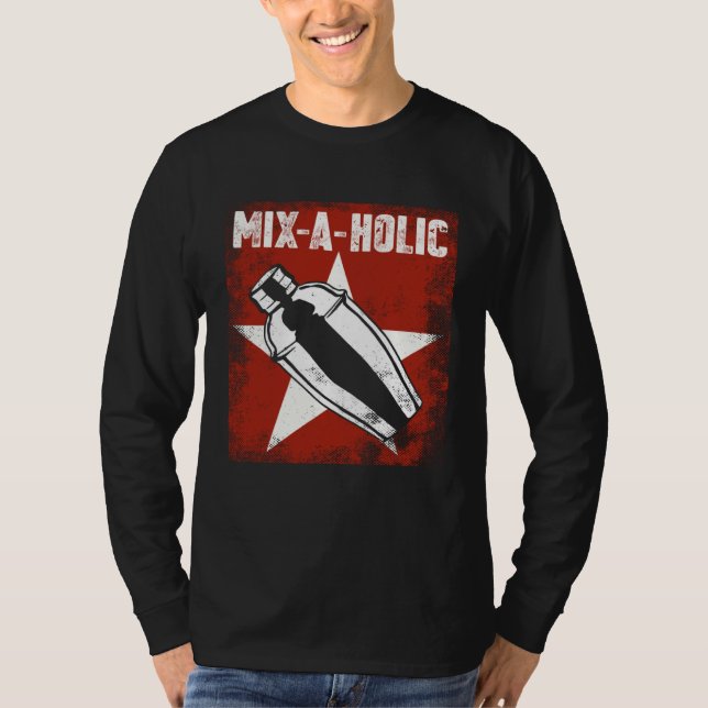 Camiseta Bartender Mixologist Mix A Holic (Anverso)