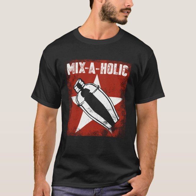 Camiseta Bartender Mixologist Mix A Holic (Anverso)