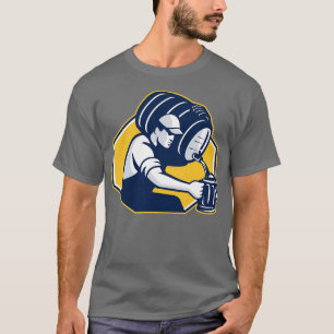 Camiseta Bartender Pouring Keg Barrel Beer Retro
