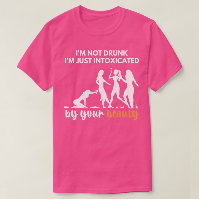 Camiseta Bartender puns Ix27m No borracho Ix27m Intoxicado  (Diseño del anverso)