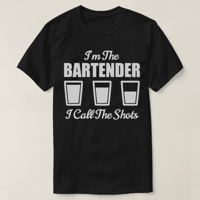Camiseta Bartender Soy El Bartender Que Llamo Shots Bar En (Diseño del anverso)
