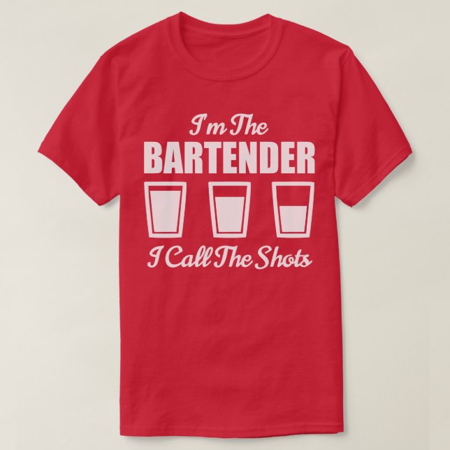 Camiseta Bartender Soy El Bartender Que Llamo Shots Bar En (Diseño del anverso)