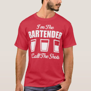 Camiseta Bartender Soy El Bartender Que Llamo Shots Bar En