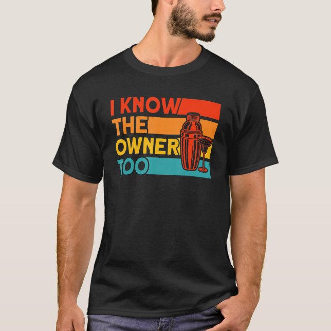 Camiseta Bartender, también conozco al dueño (Anverso)