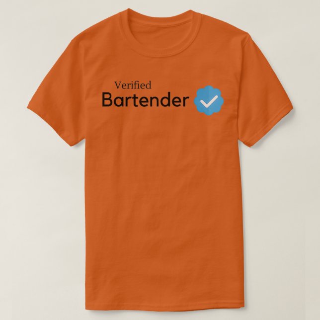 Camiseta Bartender verificado (Diseño del anverso)