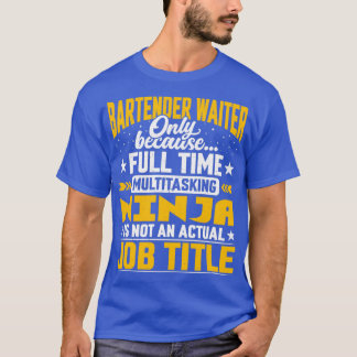 Camiseta Bartender Waiter Job Title Funny Bartender Server