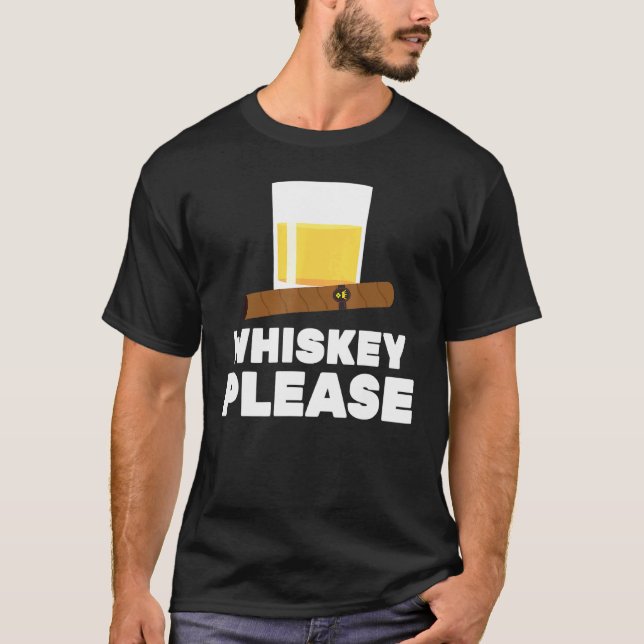 Camiseta Bartender - Whiskey Por Favor - Cigar - Bar - Tave (Anverso)