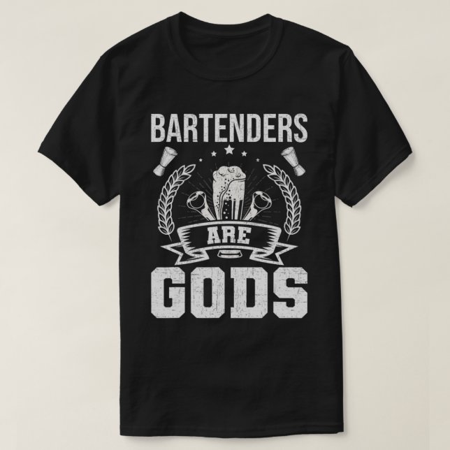 Camiseta Bartenders Are Gods Bartending Bartender  (Diseño del anverso)