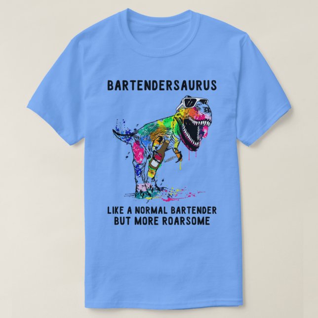 Camiseta Bartendersauro como un barman normal (Diseño del anverso)