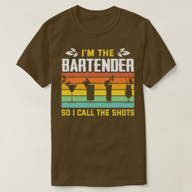 Camiseta Bartending Bartender Barmaid Barman (Diseño del anverso)