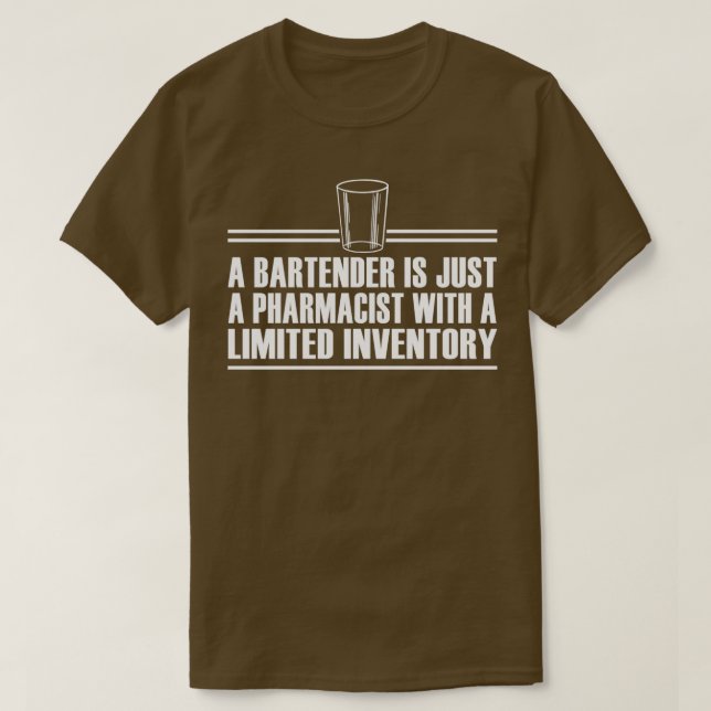 Camiseta Bartending de bebida divertida (Diseño del anverso)