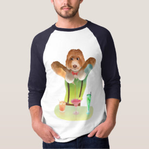 Camiseta Bartending Dog in Retro Bar