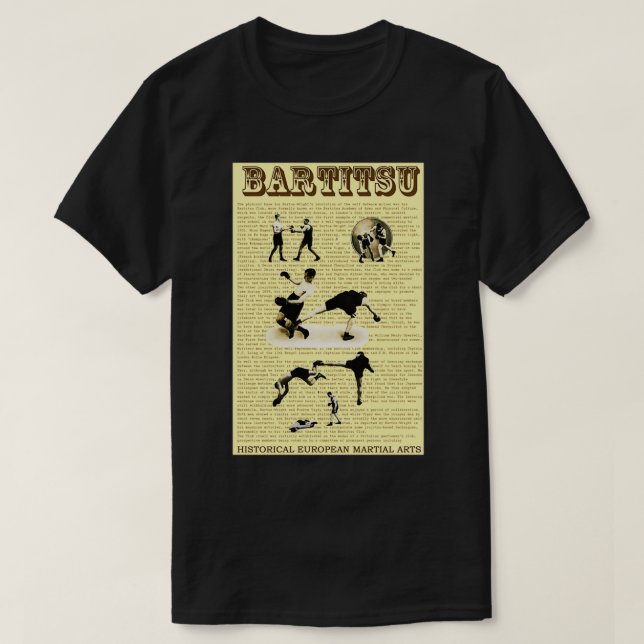 Camiseta BARTITSU Artes Marciales históricas europeas (Diseño del anverso)