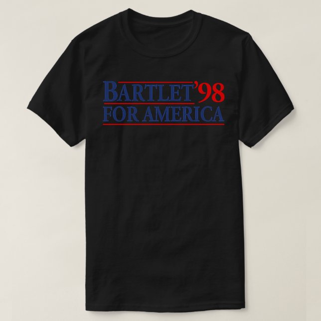 Camiseta Bartlet De Ala Occidental Para El Pegatina De Amér (Diseño del anverso)