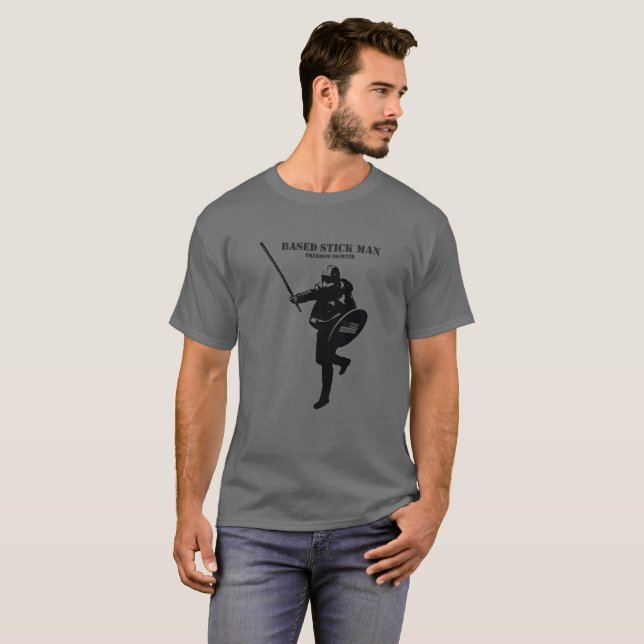 Camiseta basada del hombre del palillo (Anverso completo)