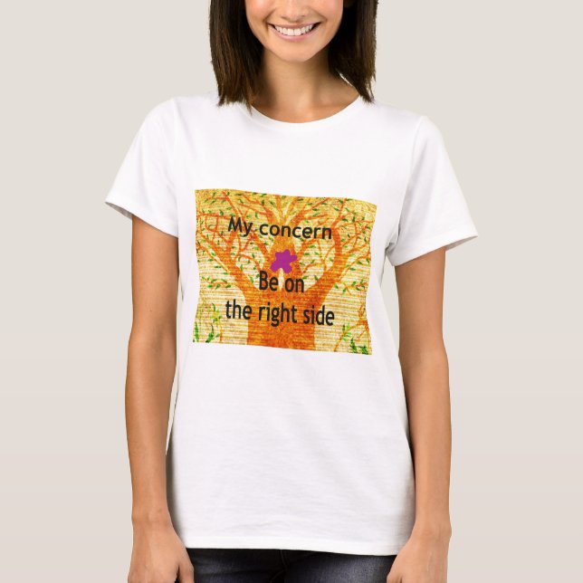 Camiseta Basado en la rectitud de Baobab, la perspectiva de (Anverso)