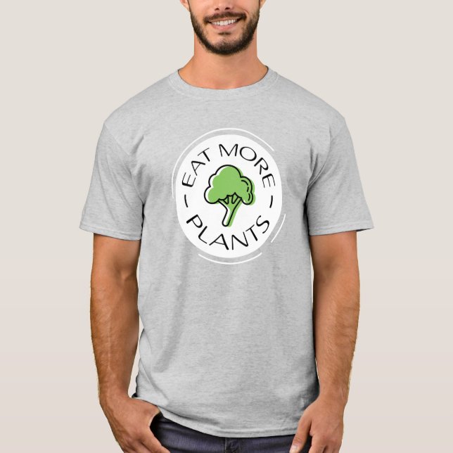 Camiseta Basado en Plantas Vegano Come Más Plantas Dieta Li (Anverso)