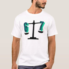 Camiseta Báscula divertida y pegadiza "6-7"