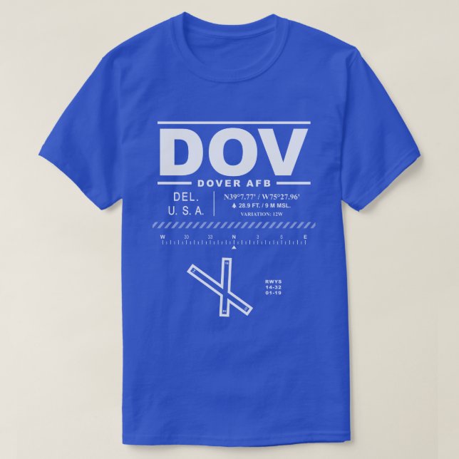 Camiseta Base Aérea Dover AFB DOV (Diseño del anverso)