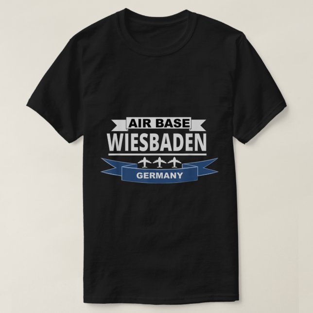 Camiseta Base aérea Wiesbaden Alemania Fuerza aérea de EE.  (Diseño del anverso)