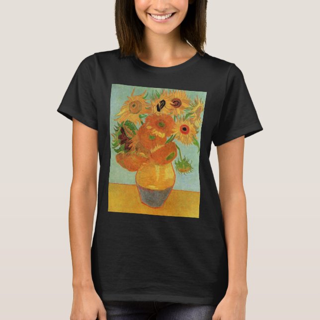 Camiseta Base con doce girasoles de Vincent van Gogh (Anverso)