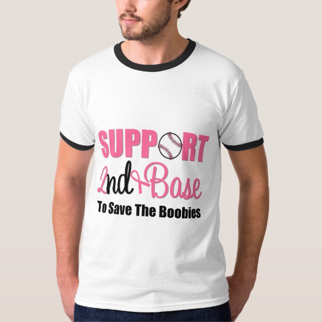 Camiseta Base de la ayuda del cáncer de pecho 2da (Anverso)