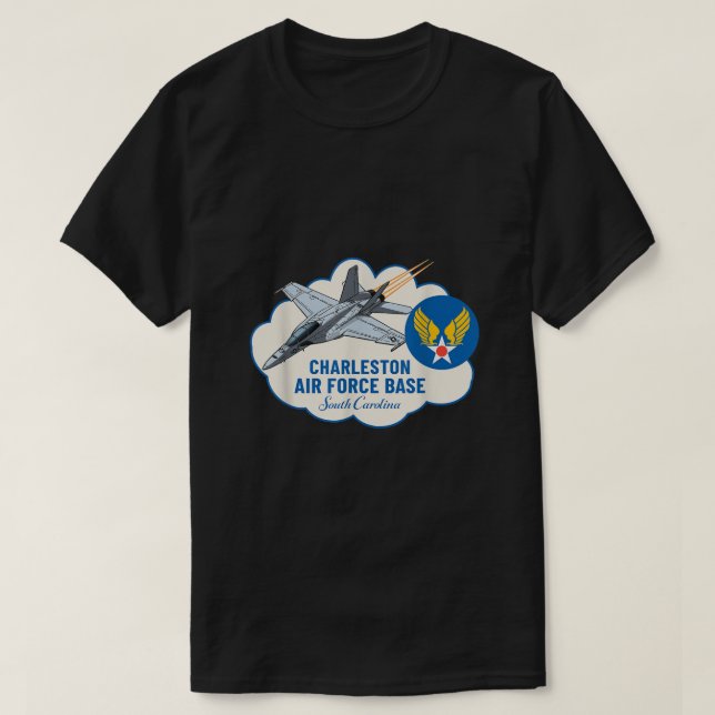 Camiseta Base De La Fuerza Aérea De Charleston AFB En Carol (Diseño del anverso)