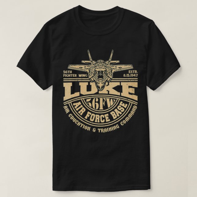 Camiseta Base de la Fuerza Aérea Luke USAF F35 56th Fighter (Diseño del anverso)