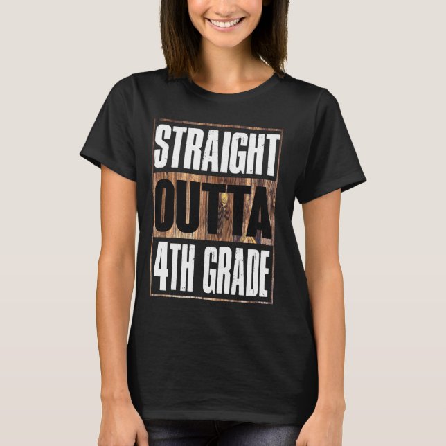 Camiseta Base de madera de 4º Grado de salida recta Cuarto  (Anverso)