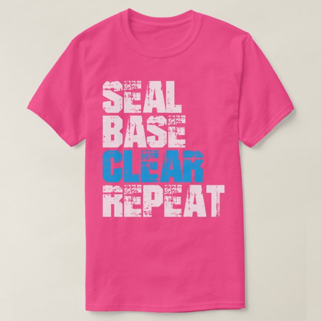 Camiseta Base de sellado Limpiar Repetición Del Protector A (Diseño del anverso)