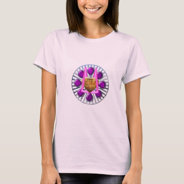 Camiseta Base del corazón metálico dorado (Anverso)