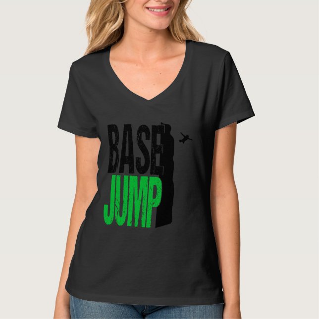 Camiseta Base Jumping Extreme Sport Parachute (Anverso)