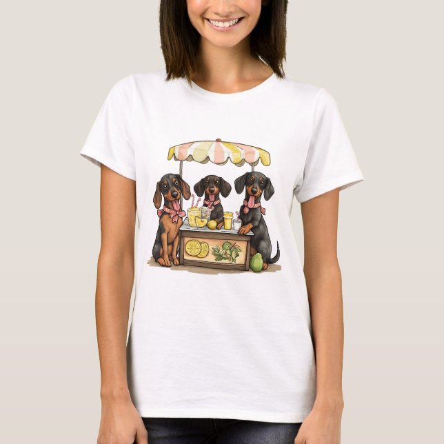 Camiseta Base Lemonade Dachshund Dogs (Anverso)