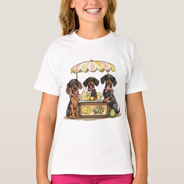 Camiseta Base Lemonade Dachshund Dogs (Anverso)