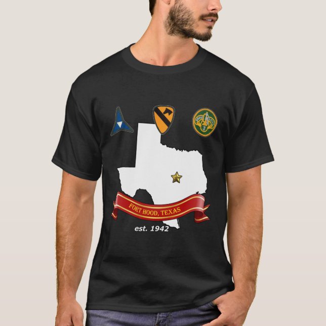 Camiseta Base militar Fort Hood - Puesto del ejército en Ki (Anverso)