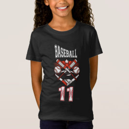 Camiseta Baseball 11 Logo – Crossed Bats and Baseball 