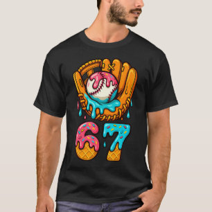 Camiseta Baseball 67 Helado Goteo 67 Seis Siete Meme 67º