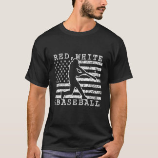Camiseta Baseball American Flag Red White and Baseball Quot