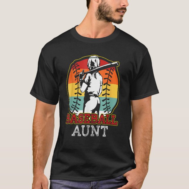 Camiseta Baseball Aunt Mom Softball Mother Team Sports  For (Anverso)