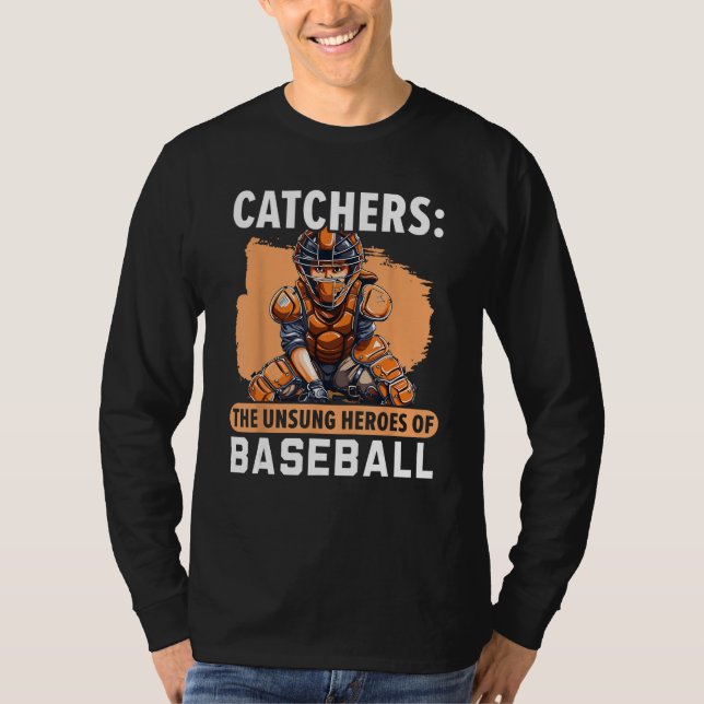 Camiseta Baseball Catcher Baseball Player Baseball Team Spo (Anverso)