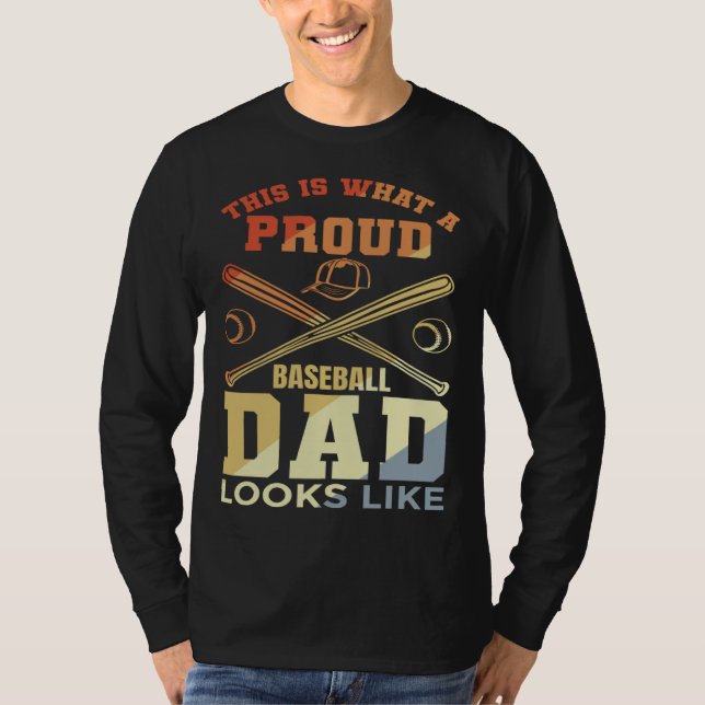 Camiseta Baseball Dad Baseball Father Baseball Papa (Anverso)