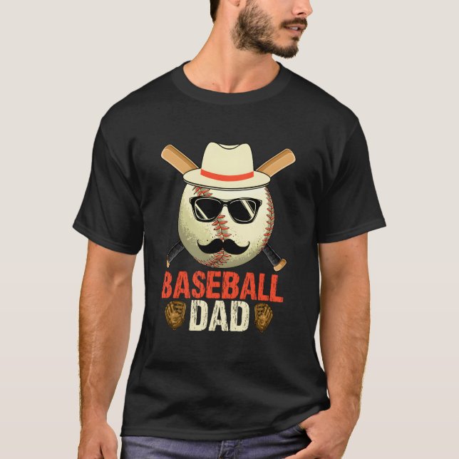 Camiseta Baseball Dad Daddy Papa Father'S Day From Daughter (Anverso)