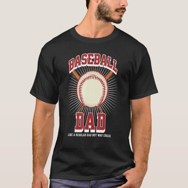 Camiseta Baseball Dad Like a Regular Dad but Way Cooler Bas (Anverso)